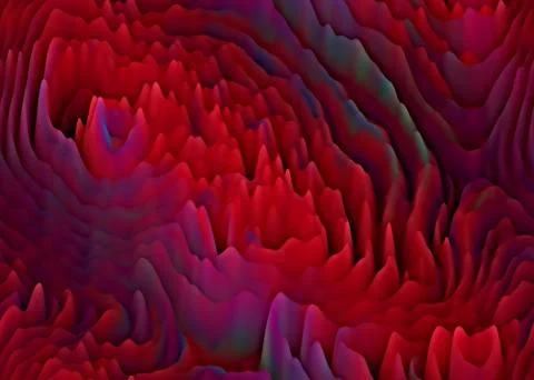 Abstract  Extraterrestrial Mountain Range Pattern -  Seamless Background Stock Illustration