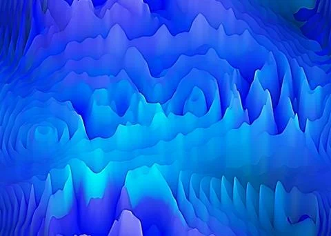 Abstract  Extraterrestrial Mountain Range Pattern -  Seamless Background Stock Illustration