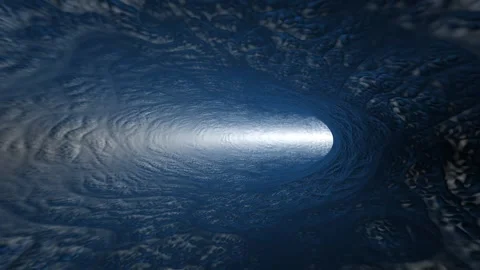 Abstract Extraterrestrial tunnel endless loop travel animation Stock Footage 340586306