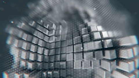 Abstract Extruded Ball Fly By Stock Footage 103792451