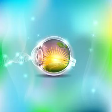 Abstract eye anatomy Stock Illustration