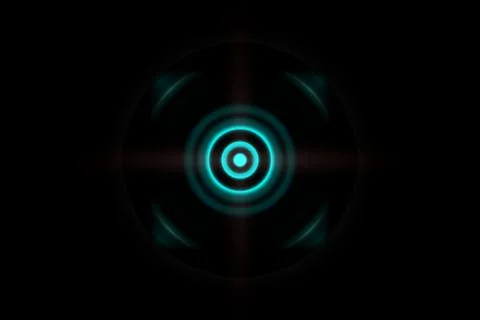 Abstract eye dark green effect with sound waves oscillating background Stock Illustration