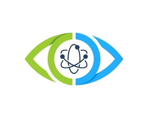 Abstract eye with DNA symbol inside Stock Illustration
