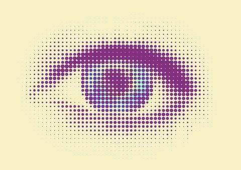 Abstract eye human eye with dots - retro style Copyright: xZoonar.com/ZOIA... Foto stock