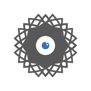 Abstract eye icon logo design template Stock Illustration
