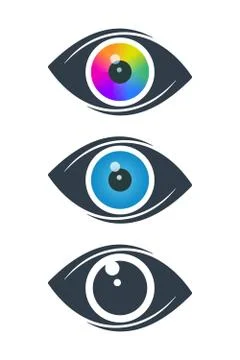 Abstract eye icons Stock Illustration