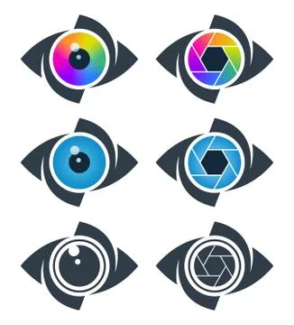 Abstract eye icons Stock Illustration