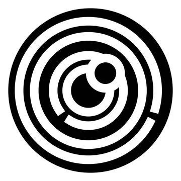 Abstract eye logo design creating a target labyrinth concept 스톡 일러스트
