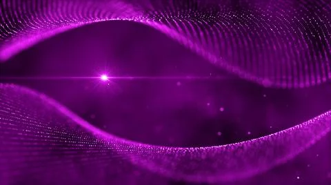Abstract Eye Purple Digital Space Twisted Dotted Lines  Cloudy Hazy Dust Light  Illustrazione stock