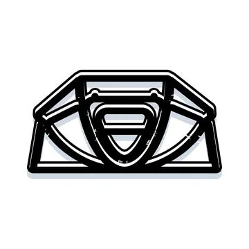 Abstract eye vision concept with line art geometry Stock Illustration