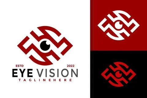 Abstract Eye Vision Logo Design, brand identity logos vector, modern logo, Lo 스톡 일러스트