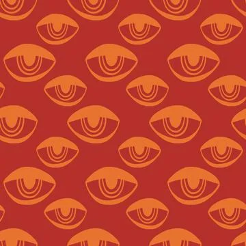 Abstract Eyes seamless pattern texture Stock Illustration