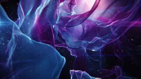 Abstract Fabric Background Loop  Flowing Silk Stock Footage 347654402