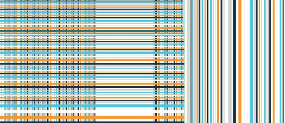 Abstract fabric Retro Color style seamless stripes vector pattern Stock Illustration