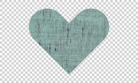 Abstract Fabric Texture Heart Shape Icon Isolated on White Background Stock Illustration