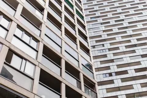 Abstract facade on modern building Stock Photos