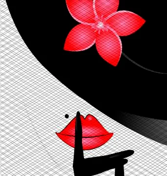 Abstract face and veil Stock Illustration