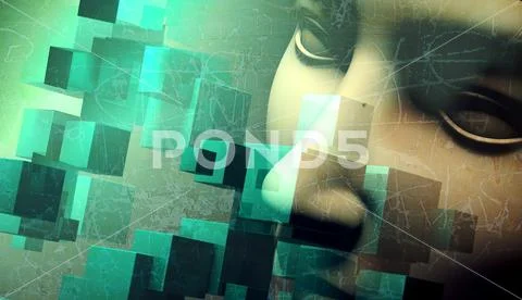 Abstract face background Stock Illustration