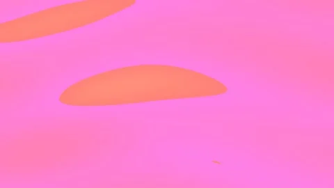 Abstract face design with orange eyes and mouth on pink background Stock Footage 329008641