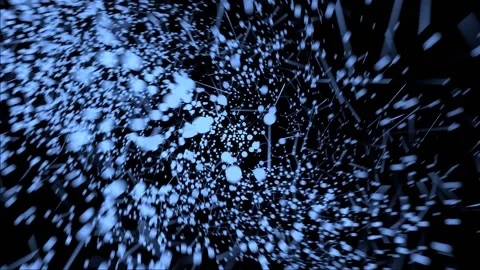 Abstract face emergence in virtual reality Stock Footage 161122792