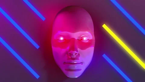 Abstract Face Light Dance VJ Background Stock-Footage 221180293