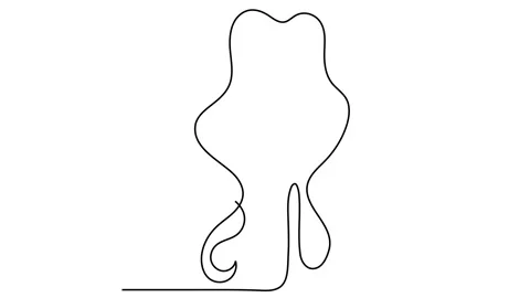 Abstract face one line drawing. Portret minimalistic style Stock Footage 149921658