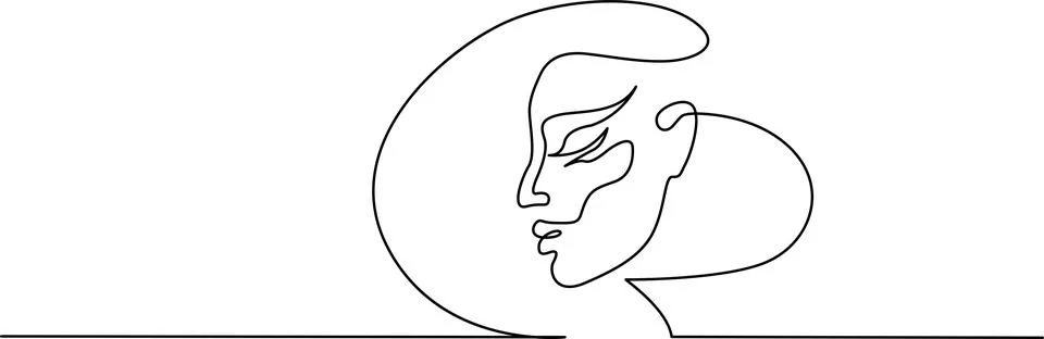 Abstract face silhouette Vector Stock Illustration