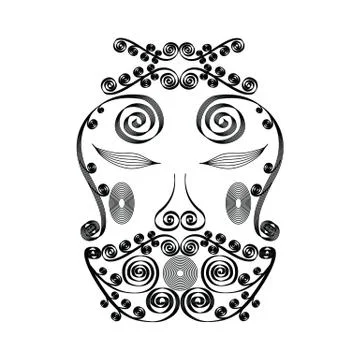 Abstract faces ghosts Illustrazione stock