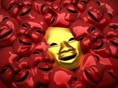 Abstract faces Stock Illustration