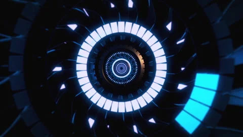 Abstract Factory Tunnel Stock Footage 252133614