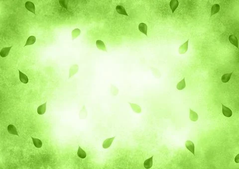 Abstract faded green background with leafs. Stock Illustration