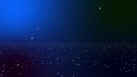 Abstract Faded Particles Falling on the Floor. Blue Background. 4K Stock Footage 274207352