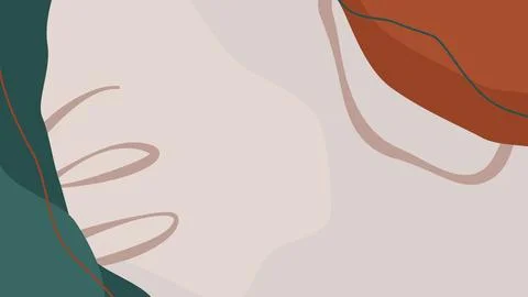 Abstract Fall Background With Leaves And Organic Shapes Illustrazione stock