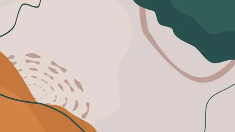 Abstract Fall Background With Leaves And Organic Shapes Stock Illustration