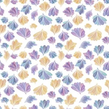 Abstract Fall Leaves Vector Pattern Illustrazione stock