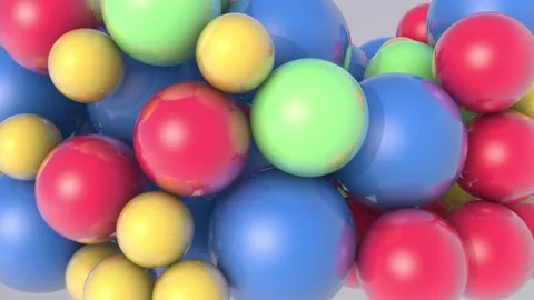 Abstract falling balls of different colors, filling the screen. Stock Footage 224546231