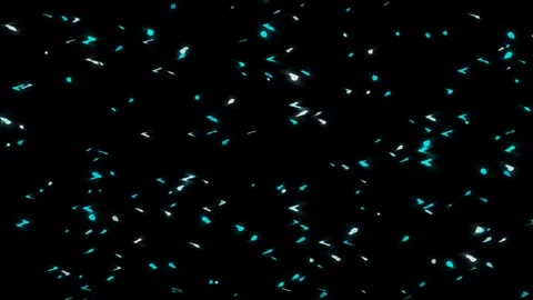 Abstract Falling Blue Petals Glowing Particle Background Видео 344621604