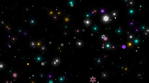 Abstract falling bokeh particles and sparkling dust lights. bokeh particles. 動画素材 340961065