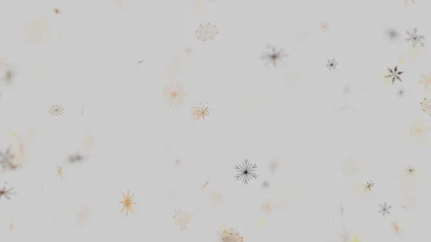Abstract falling Christmas snowflakes on a light gray background Stock Footage 345670597