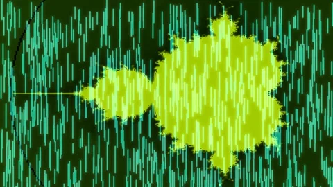 Abstract falling data raindrops with vibrant red energy bursts background a.. Stock Footage 339772713