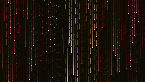 Abstract falling digital data streams and colorful vertical light particles.. Stock Footage 342116440