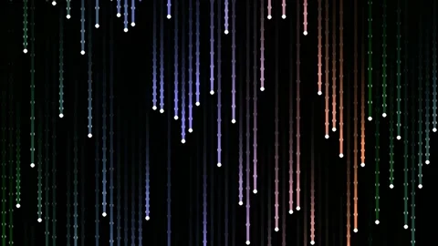 Abstract falling digital lines of light and colorful particles for futurist.. Stock Footage 341056119