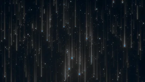 Abstract falling digital rain particles on black background loop Stock Footage 332707700