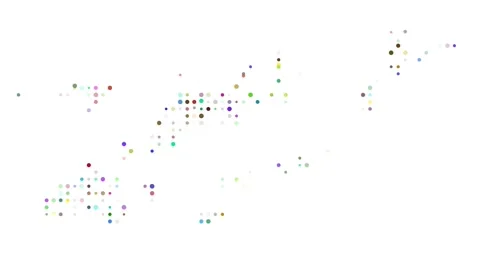 Abstract Falling Dots Forming Shape of British Virgin Islands Map Stock Footage 320707983