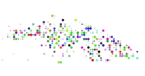 Abstract Falling Dots Forming Shape of US Virgin Islands Map Stock Footage 320723681