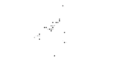 Abstract Falling Dots Forming Shape of French Polynesia Stock Footage 320963729