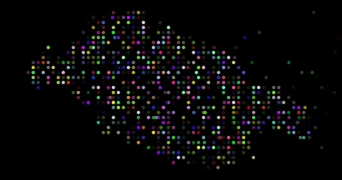 Abstract Falling Dots Forming Shape of Pitcairn Islands Video stock 321064119