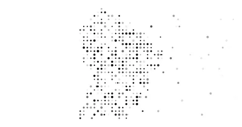 Abstract Falling Dots Forming Shape of French Guiana Map Stock Footage 321294590