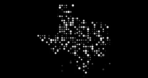 Abstract Falling Dots Forming Shape of Texas Map Stock Footage 322614410