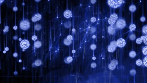 Abstract falling globes Stock Footage 85670409